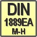 Piktogram - Typ DIN: DIN 1889EA M-H